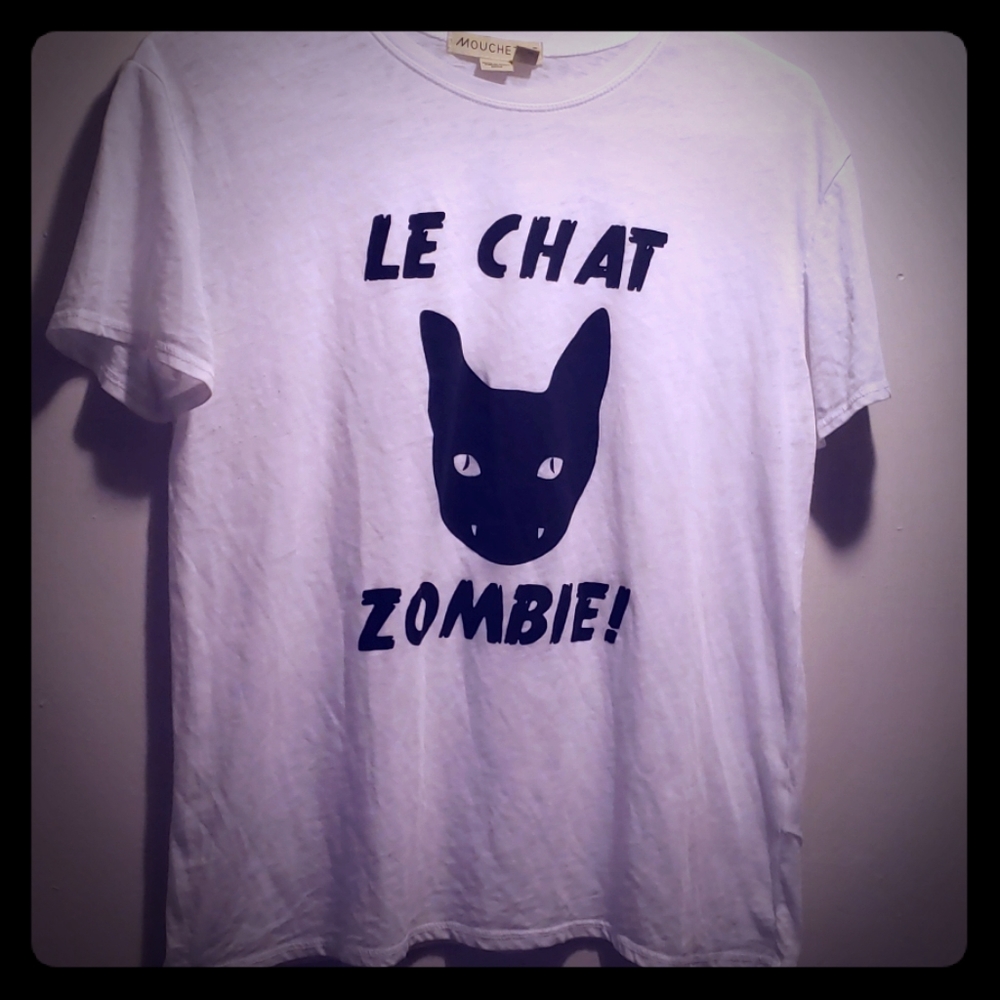 Urban Outfitters Mouchette zombie cat shirt